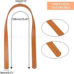 8Pcs 8 Colors PU Imitation Leather Bag Straps&nbsp;FIND-FH0004-99