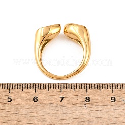 304 Stainless Steel with Glass Cuff Open Rings&nbsp;RJEW-Z125-03G-01