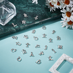 52Pcs 26 Styles Alloy Rhinestone Charms&nbsp;ALRI-ME0001-03