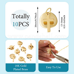 10Pcs Brass Pendants&nbsp;PALLOY-TAC0270
