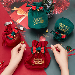 4Pcs 4 Styles Christmas Velvet Candy Apple Bags&nbsp;TP-CP0001-05B