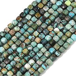 Natural HuBei Turquoise Beads Strands&nbsp;G-B175-C03-6x6mm