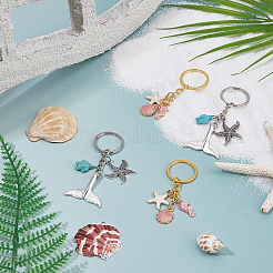 4Pcs 2 Style Alloy Keychain&nbsp;KEYC-FH00072