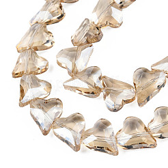 Electroplate Transparent Glass Beads Strands&nbsp;EGLA-N002-44-04