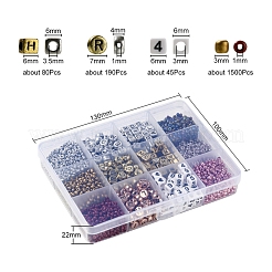 Metallic Colour Letter Beads Kit for DIY Jewelry Making Findings Kit&nbsp;DIY-YW0004-85