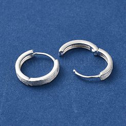 999 Fine Silver Hoop Earrings for Women&nbsp;EJEW-G372-01S