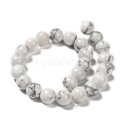 1 Strand White Round Natural Howlite Beads Strands&nbsp;X-TURQ-G091-8mm