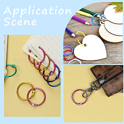 100Pcs 5 Colors Zinc Alloy Loose Leaf Book Binder Hinged Rings&nbsp;FIND-SP0002-66
