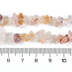 Natural Red Hematoid Quartz/Ferruginous Quartz Beads Strands&nbsp;G-G905-19