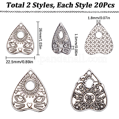 40PCS 2Style Tibetan Style Alloy Pendants&nbsp;FIND-SC0008-48