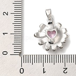 Rack Plating Brass Micro Pave Cubic Zirconia Pendants&nbsp;KK-I720-50P