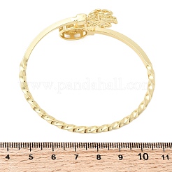 Brass Micro Pave Clear Cubic Zirconia Cuff Bangles for Women&nbsp;BJEW-F526-09G