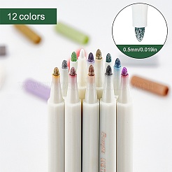 12Pcs Metallic Markers Paints Pens&nbsp;AJEW-WH0141-07