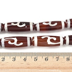 Rice Shape Tibetan Style dZi Beads Strands&nbsp;G-A269-A12-01