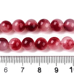 Dyed Natural White Jade Beads Strands&nbsp;G-T138-8mm-210-16