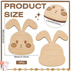 Wooden Rabbit Knitting Tools&nbsp;WOOD-WH0050-029