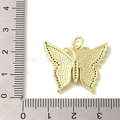 Butterfly Brass Enamel Micro Pave Cubic Zirconia Pendants&nbsp;KK-Z042-02G-01