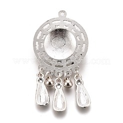 Tibetan Style Alloy Resin Big Pendants&nbsp;PALLOY-M188-01AS-RS