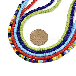 Bohemian Glass Seed Beaded Multi-strand Necklaces for Women&nbsp;NJEW-JN05354-03