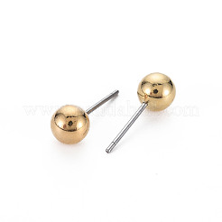 ABS Plastic Pearl Ball Stud Earrings for Women&nbsp;EJEW-S213-01B-A01KC-RS