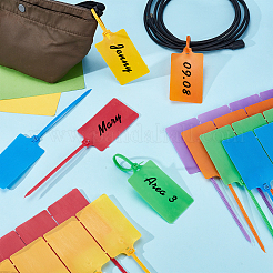 216Pcs 6 Colors Rectangle PP Luggage Tag&nbsp;DIY-WA0001-12