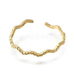 Ion Plating(IP) 304 Stainless Steel Cuff Rings for Women&nbsp;RJEW-U017-33G