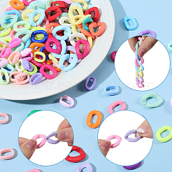 450Pcs 3 Styles Opaque Acrylic Quick Link Connectors&nbsp;MACR-SP0002-08