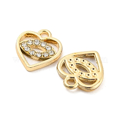 UV Plating Alloy Rhinestone Pendants&nbsp;PALLOY-D026-07G
