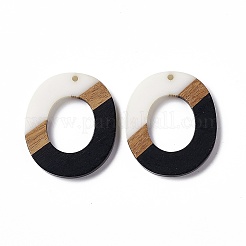 Opaque Resin & Walnut Wood Pendants&nbsp;RESI-M027-01F