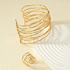 Alloy Multilayer Cuff Bangles & Cuff Rings Sets&nbsp;FS-WGC09BD-01