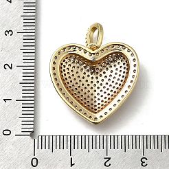 Brass Micro Pave Cubic Zirconia Pendants&nbsp;KK-C090-44G