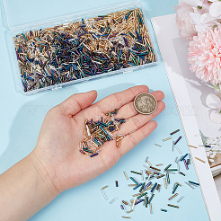 2700Pcs 9 Styles Glass Bugle Beads&nbsp;SEED-PA0001-11