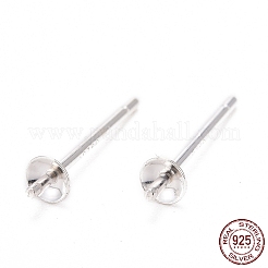 925 Sterling Silver Stud Earring Findings&nbsp;STER-K167-027A-S