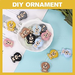16Pcs 8 Colors Cartoon Animal Dog Silicone Beads&nbsp;JX707A