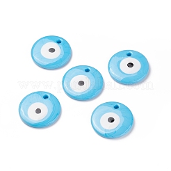 Handmade Lampwork Evil Eye Pendants&nbsp;LAMP-E106-02B-03