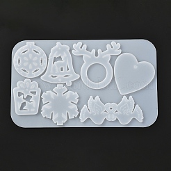 Christmas Theme DIY Keychain Silicone Molds&nbsp;DIY-I057-01