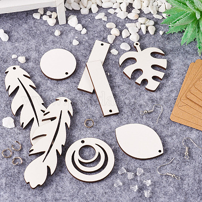 DIY Sublimation Blank Earring Making Kit&nbsp;DIY-SW0001-14-1