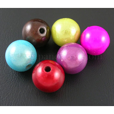 Spray Painted Acrylic Beads&nbsp;X-PB9289-1