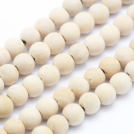 Natural Wood Beads Strands WOOD-P011-07-10mm-1