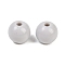 Opaque Acrylic Beads, Round, Gray, 8mm