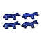Synthetic Turquoise Beads, Horse, Dyed, Royal Blue, 12.5~13x28.5~29x4~4.5mm, Hole: 1.2mm
