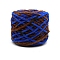 Soft Crocheting Polyester Yarn, Thick Knitting Yarn for Scarf, Bag, Cushion Making, Segment Dyed, Dark Blue, 7mm