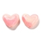 Imitation Gemstone Acrylic Beads, Heart, Misty Rose, 15x17x7mm, Hole: 2mm, 439pc/500g