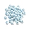 UV Plating Rainbow Iridescent Acrylic Beads, Barrel, Large Hole Beads, Sky Blue, 6x4.5mm, Hole: 3.5mm