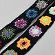 Polyester Embroider Ribbon&nbsp;OCOR-WH0105-039A-1