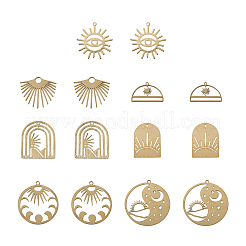 14Pcs 7 Style Brass Charms&nbsp;KK-PJ0001-26