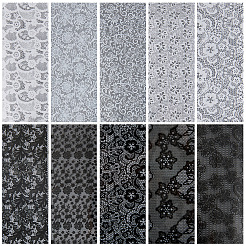 10 Rolls PET Lace Flower Nail Foils Floral Transfer Paper&nbsp;STIC-WH20010-16B