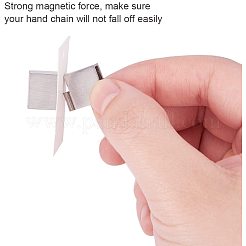 304 Stainless Steel Matte Magnetic Bracelet Clasps&nbsp;STAS-PH0018-11-WH