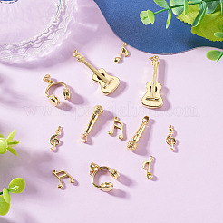 12Pcs 6 Styles Brass Pendants&nbsp;FIND-TA0008-88G