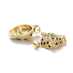 Brass Micro Pave Cubic Zirconia Pendants&nbsp;ZIRC-L100-123G
